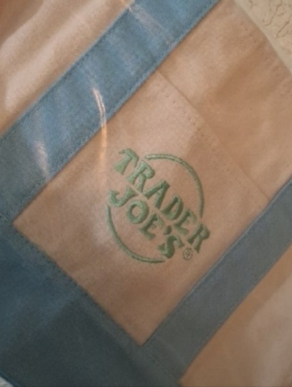 Trader Joes-Canvas Mini Tote Bag (Pastel Light Blue 🩵) - Picture 3 of 4